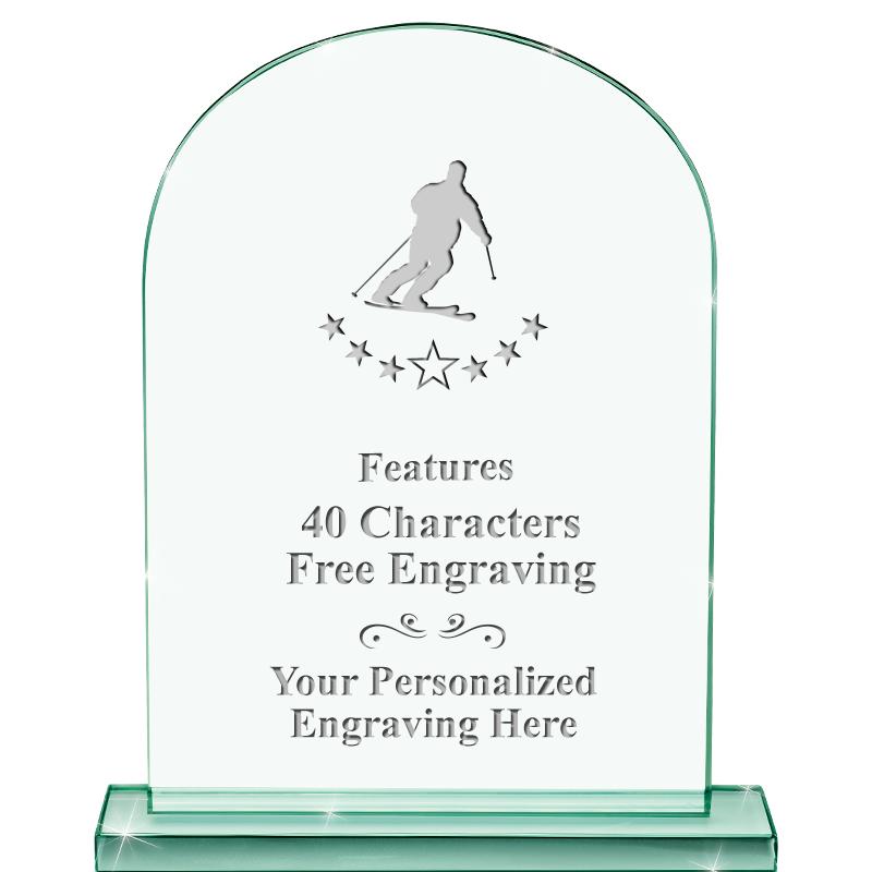 6.25" JADE KEYSTONE CRYS AWARD