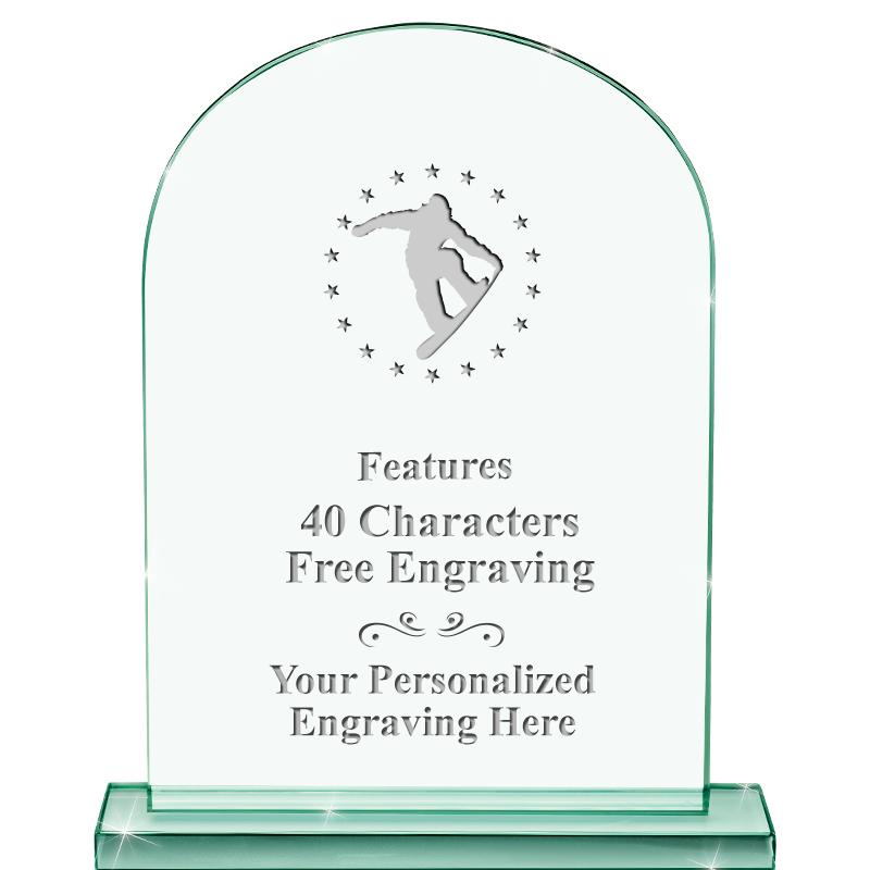 6.25" JADE KEYSTONE CRYS AWARD