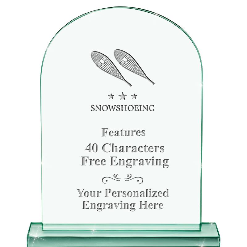 6.25" JADE KEYSTONE CRYS AWARD