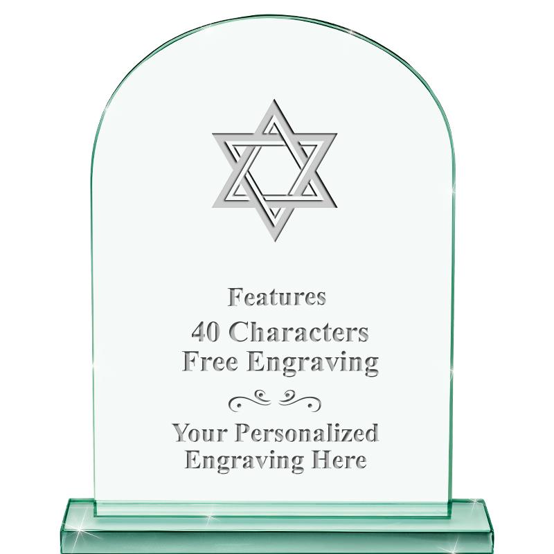 6.25" JADE KEYSTONE CRYS AWARD