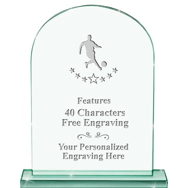 6.25" JADE KEYSTONE CRYS AWARD