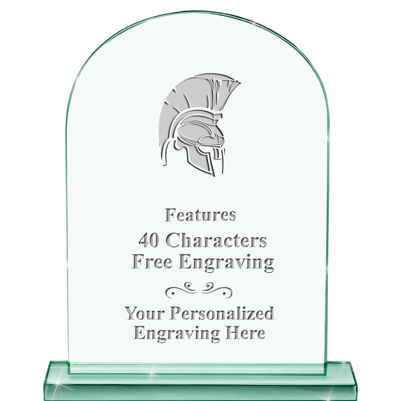 6.25" JADE KEYSTONE CRYS AWARD