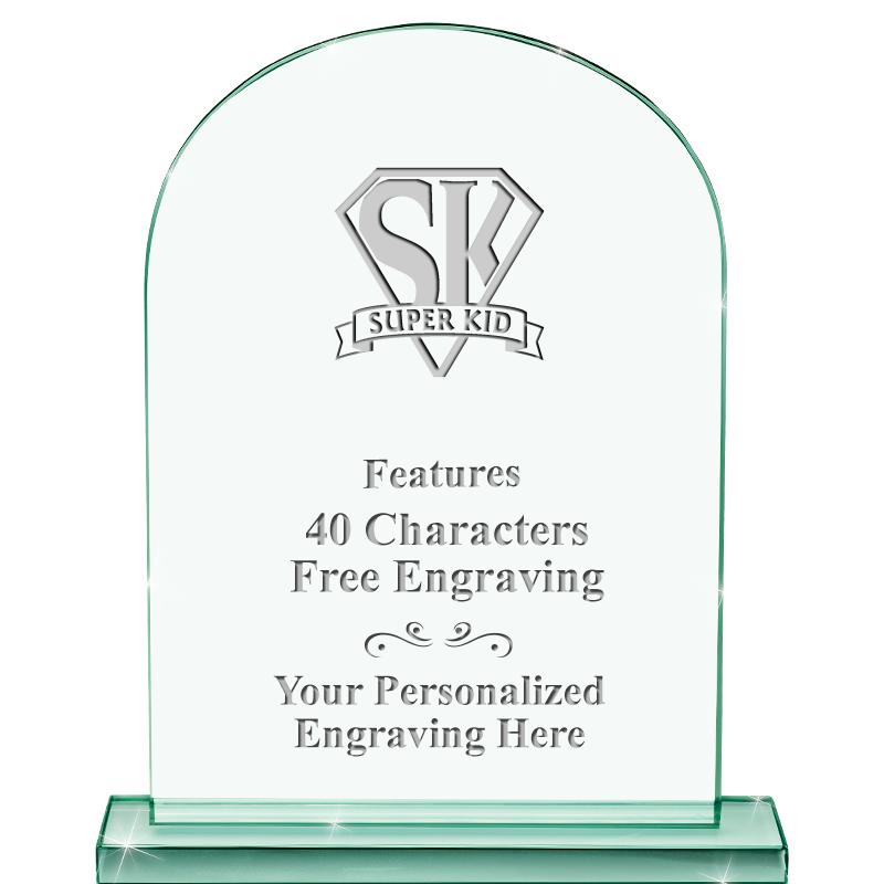 6.25" JADE KEYSTONE CRYS AWARD