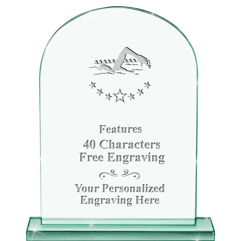 6.25" JADE KEYSTONE CRYS AWARD