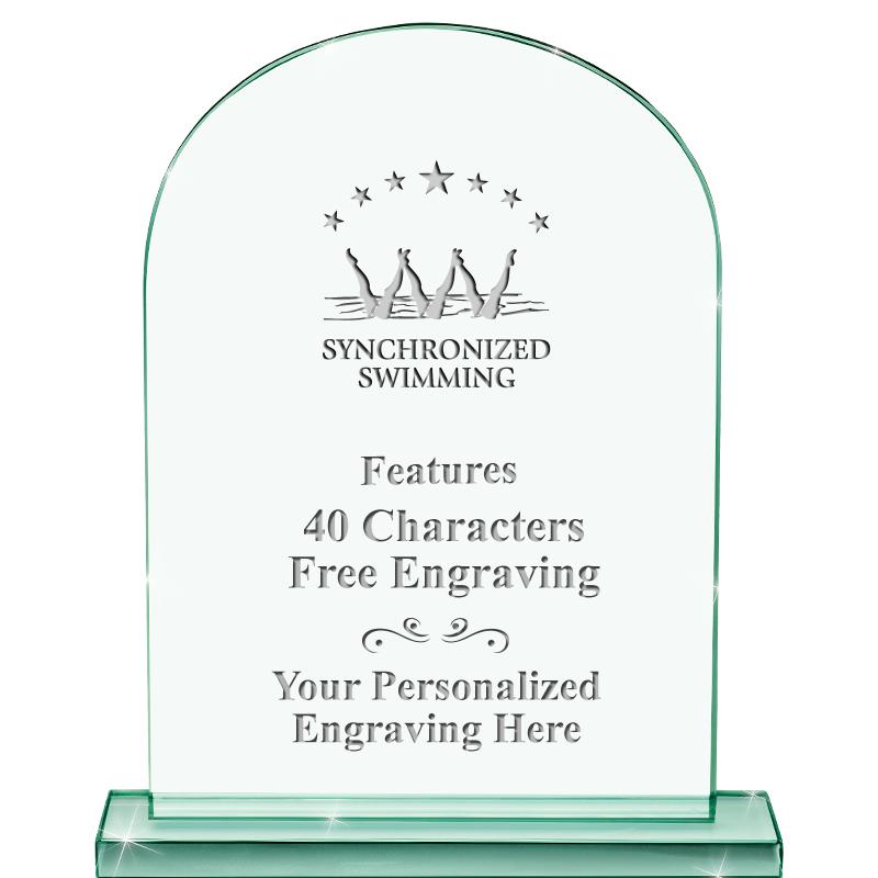 6.25" JADE KEYSTONE CRYS AWARD