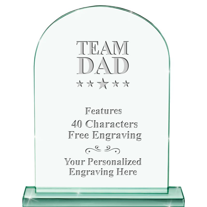 6.25" JADE KEYSTONE CRYS AWARD