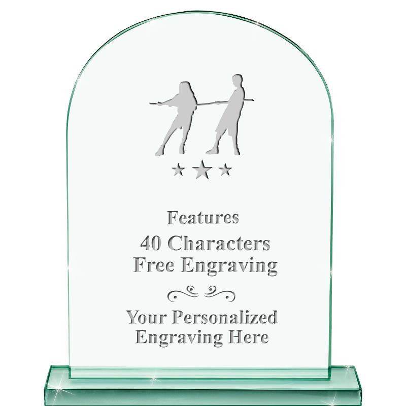 6.25" JADE KEYSTONE CRYS AWARD