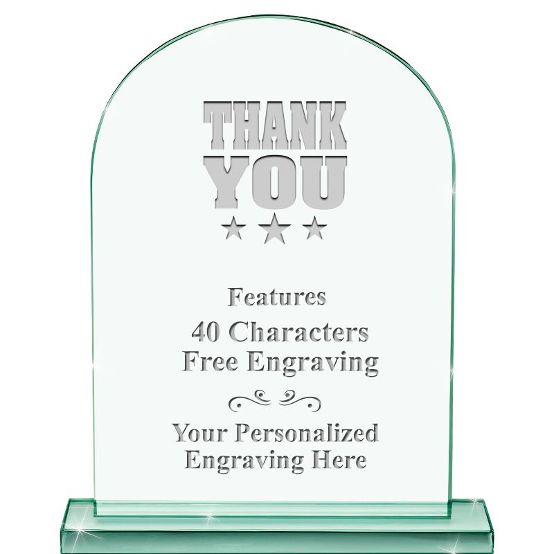 6.25" JADE KEYSTONE CRYS AWARD