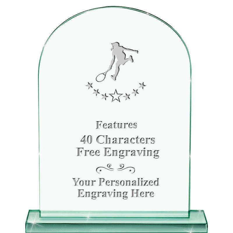 6.25" JADE KEYSTONE CRYS AWARD