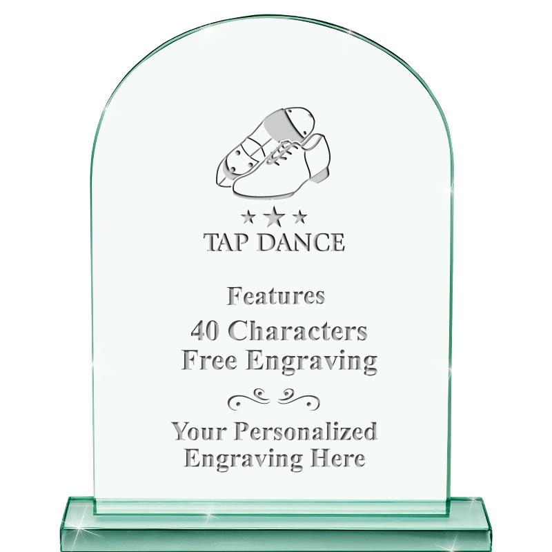 6.25" JADE KEYSTONE CRYS AWARD