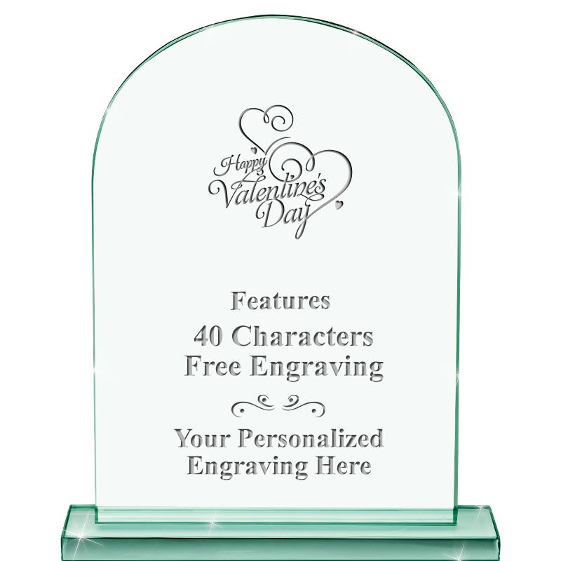 6.25" JADE KEYSTONE CRYS AWARD