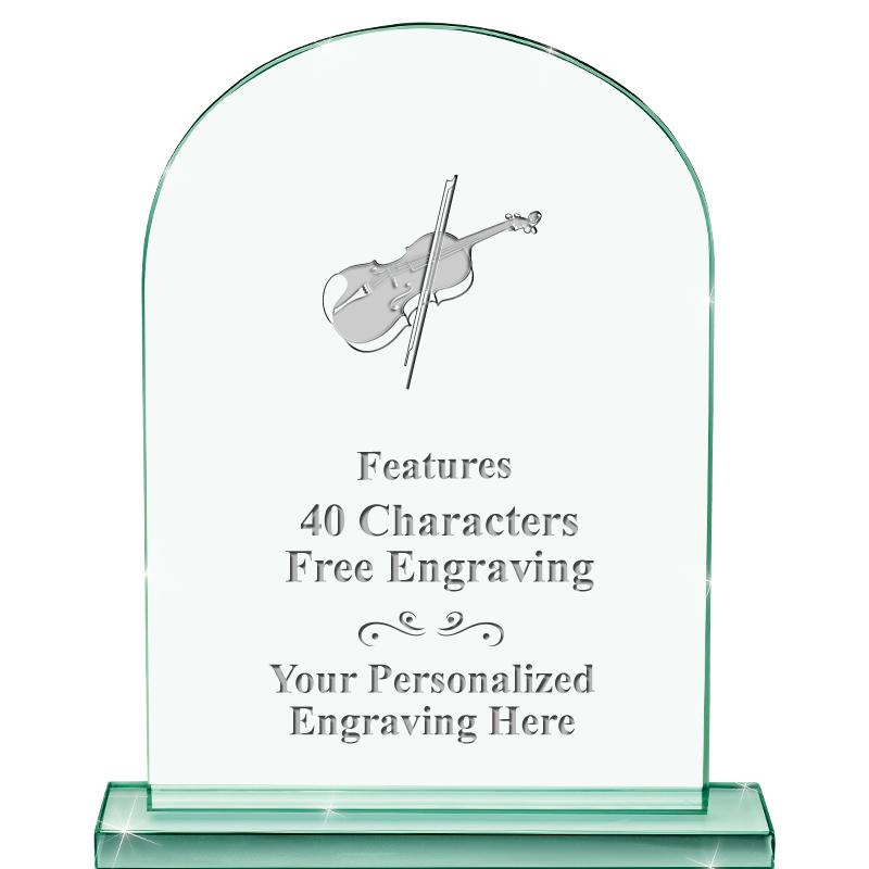 6.25" JADE KEYSTONE CRYS AWARD