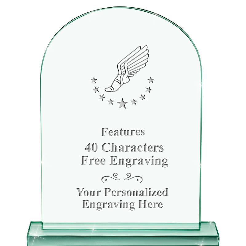 6.25" JADE KEYSTONE CRYS AWARD