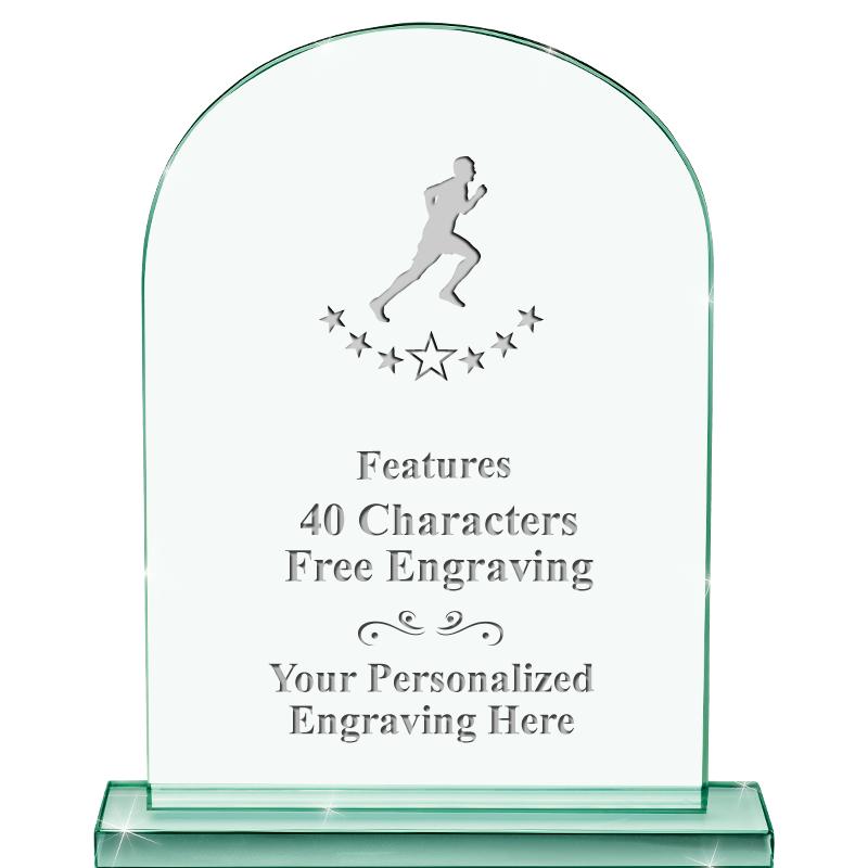 6.25" JADE KEYSTONE CRYS AWARD