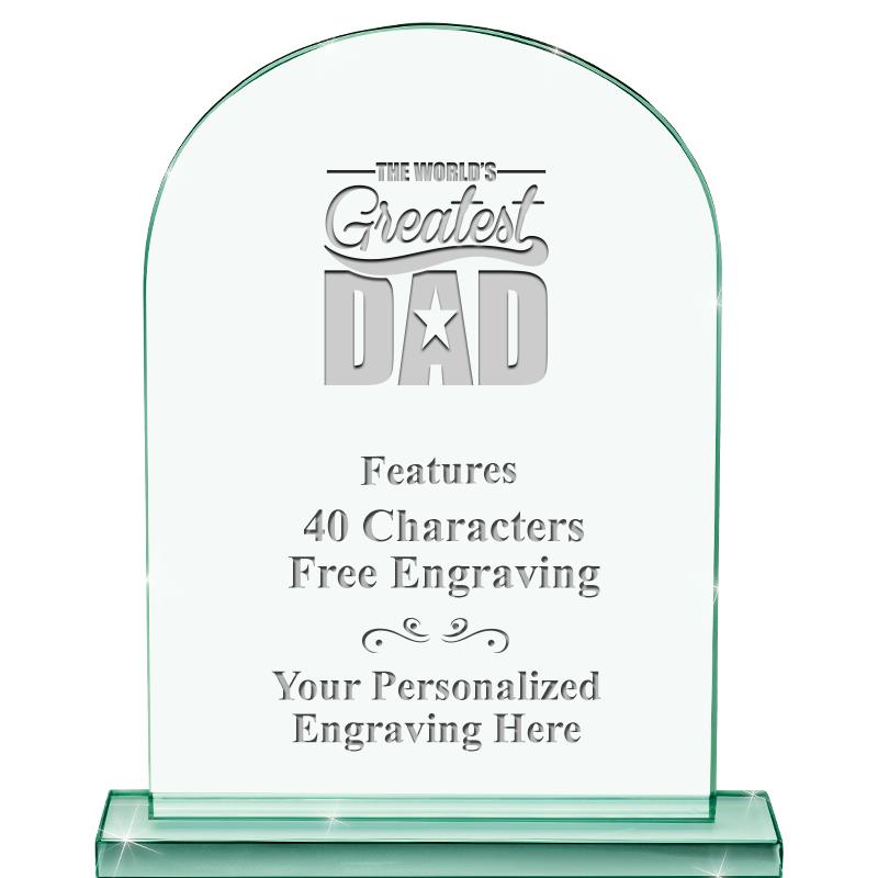 6.25" JADE KEYSTONE CRYS AWARD