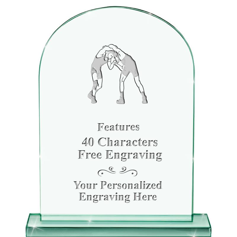 6.25" JADE KEYSTONE CRYS AWARD