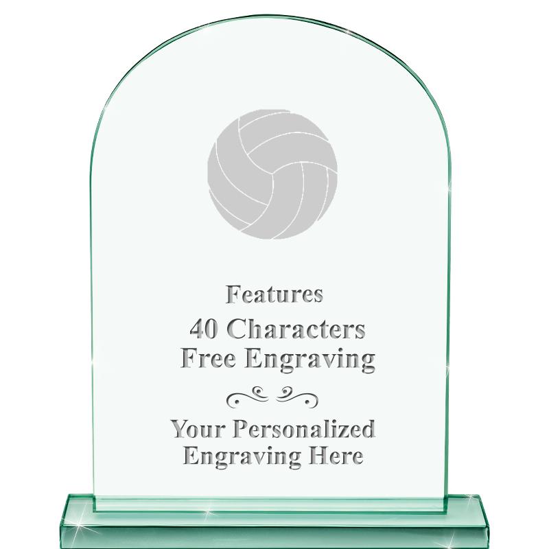 6.25" JADE KEYSTONE CRYS AWARD