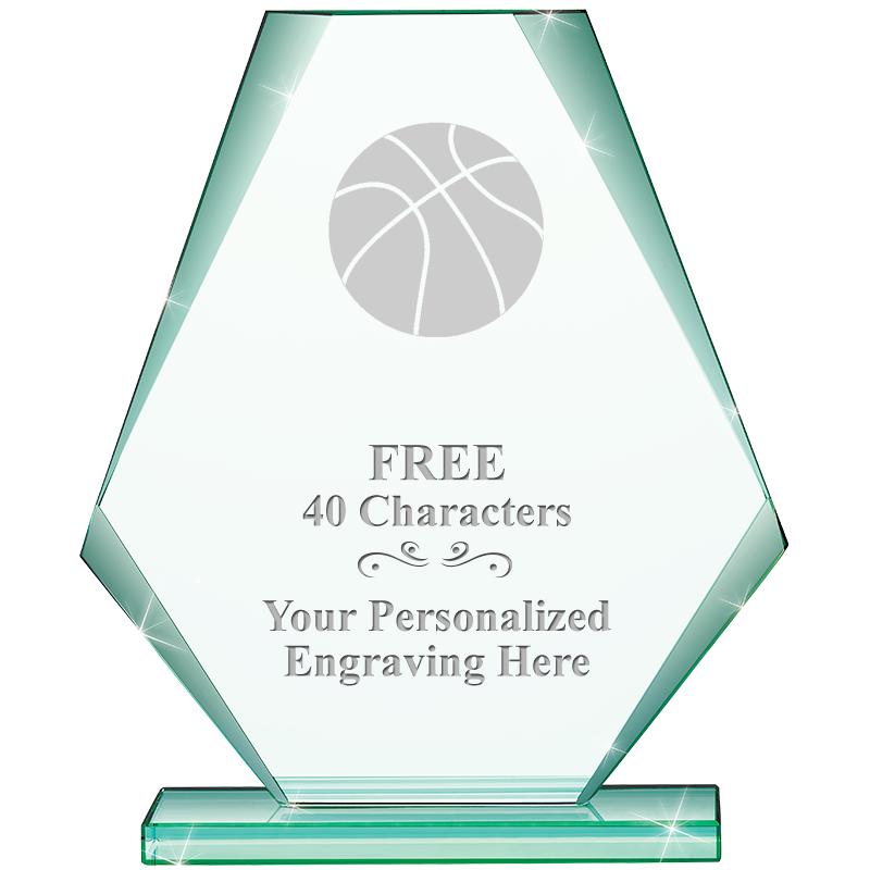 6" JADE PYRAMID CRYSTAL AWARD