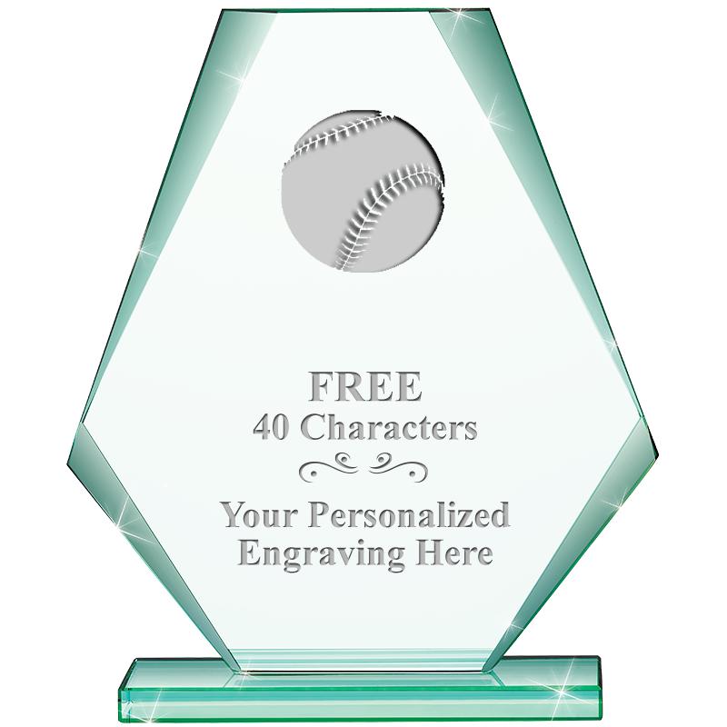 6" JADE PYRAMID CRYSTAL AWARD