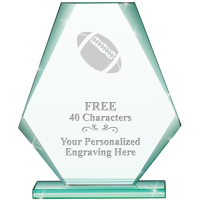6" JADE PYRAMID CRYSTAL AWARD