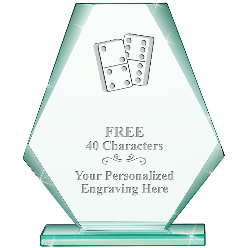 6" JADE PYRAMID CRYSTAL AWARD