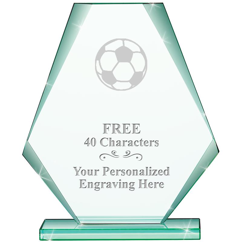 6" JADE PYRAMID CRYSTAL AWARD