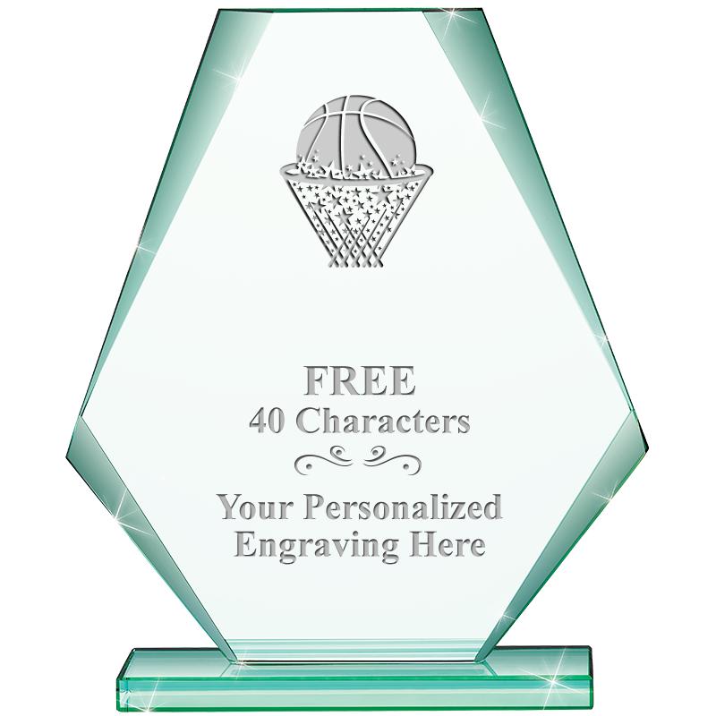 6" JADE PYRAMID CRYSTAL AWARD