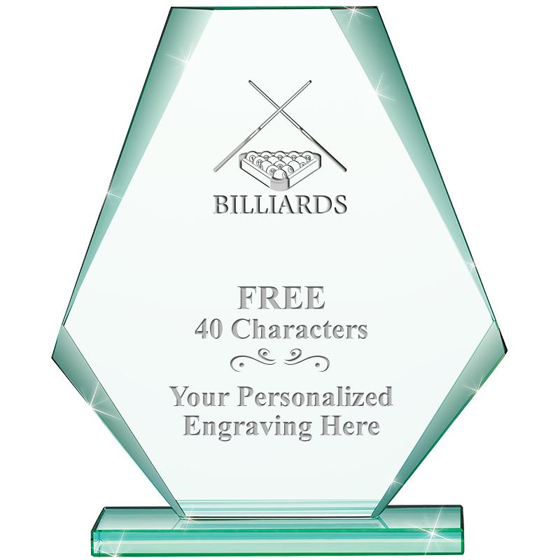 6" JADE PYRAMID CRYSTAL AWARD