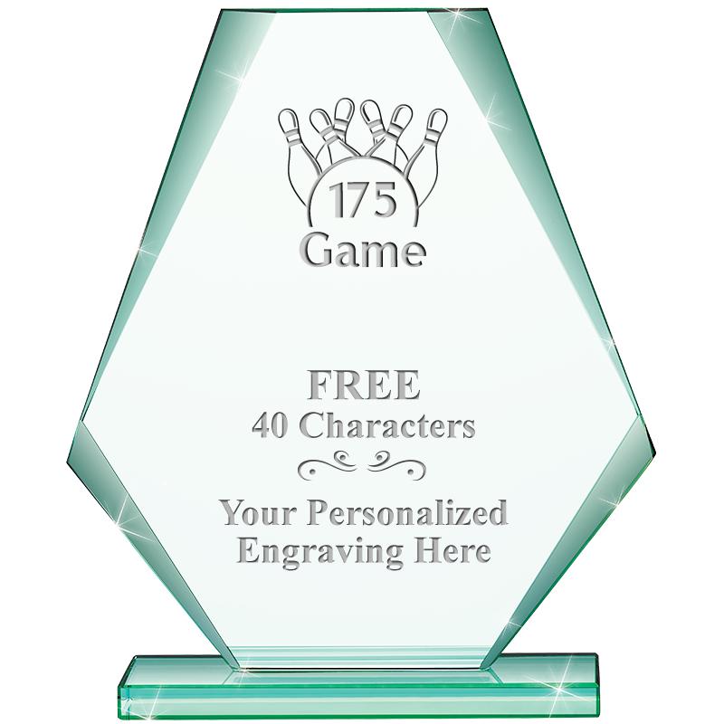 6" JADE PYRAMID CRYSTAL AWARD