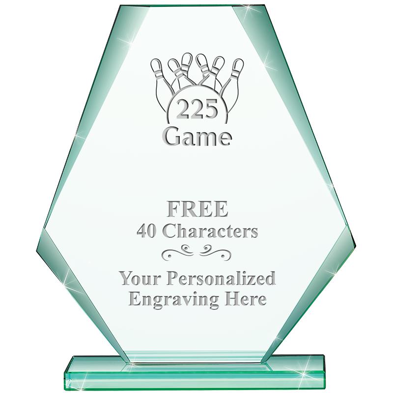 6" JADE PYRAMID CRYSTAL AWARD