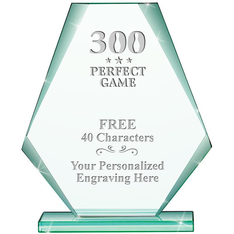 6" JADE PYRAMID CRYSTAL AWARD