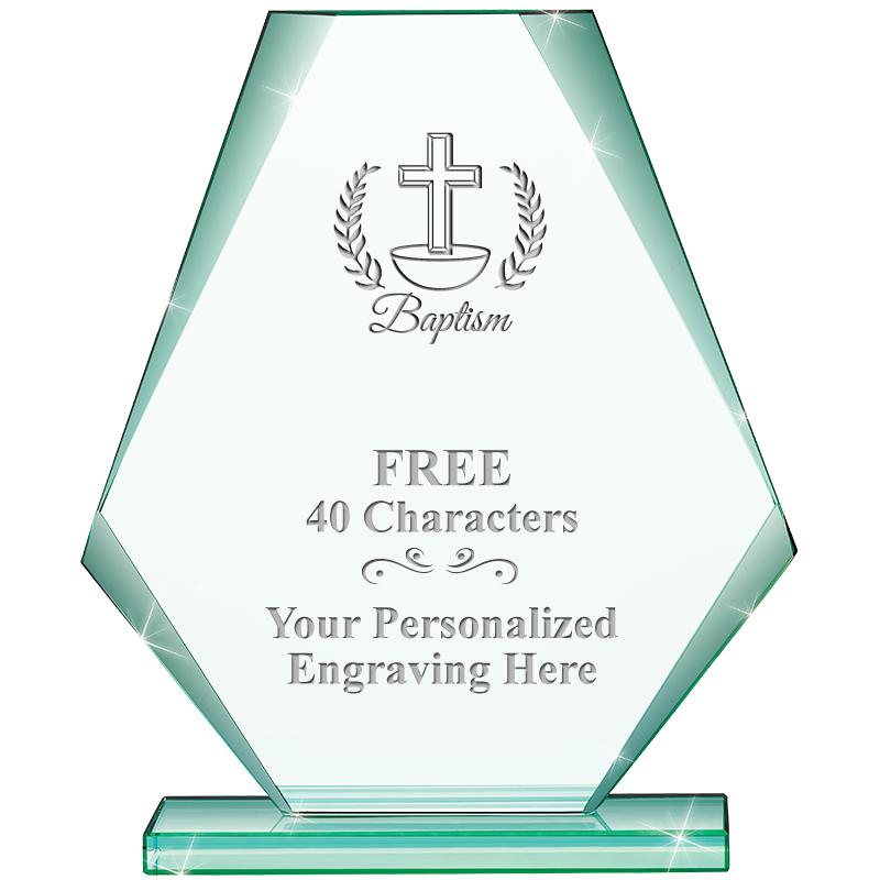 6" JADE PYRAMID CRYSTAL AWARD