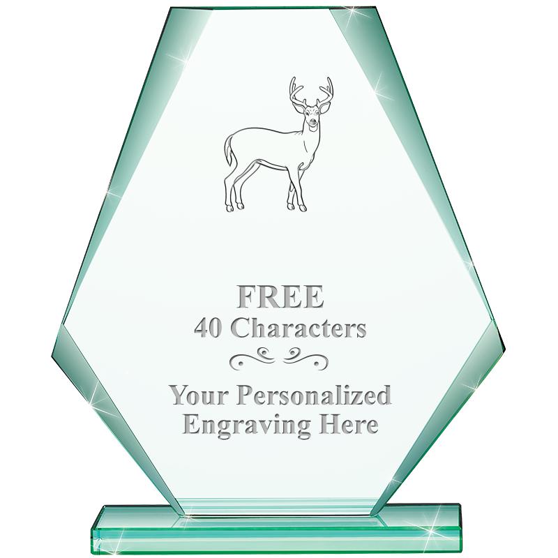 6" JADE PYRAMID CRYSTAL AWARD