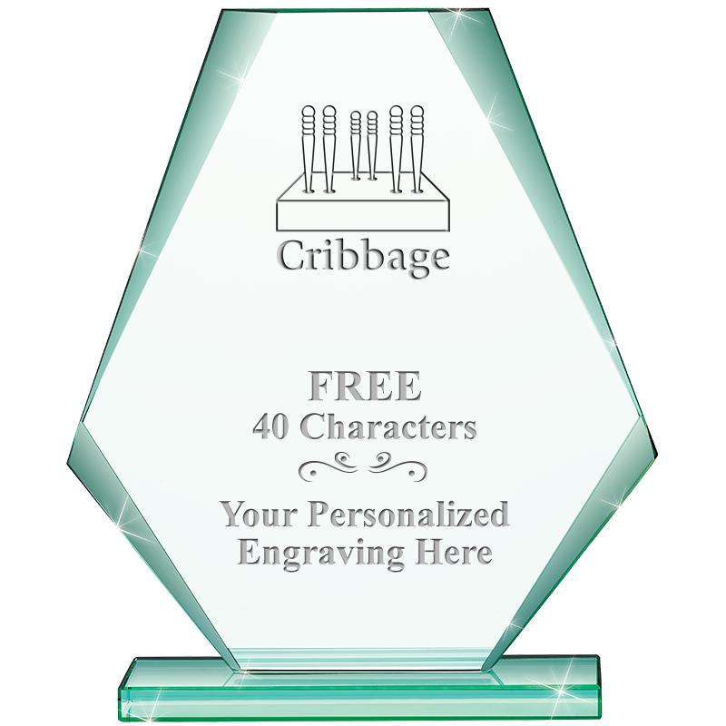 6" JADE PYRAMID CRYSTAL AWARD