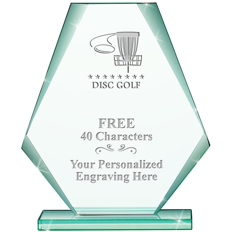 6" JADE PYRAMID CRYSTAL AWARD