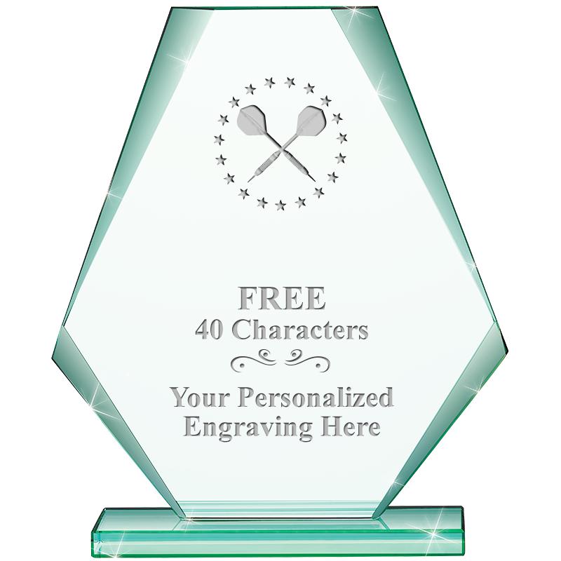 6" JADE PYRAMID CRYSTAL AWARD