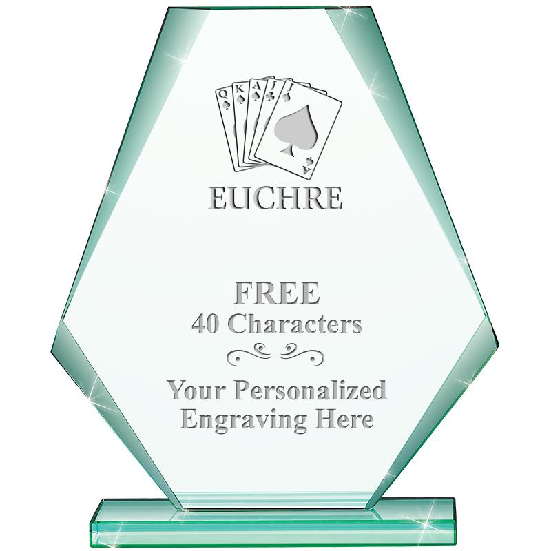 6" JADE PYRAMID CRYSTAL AWARD