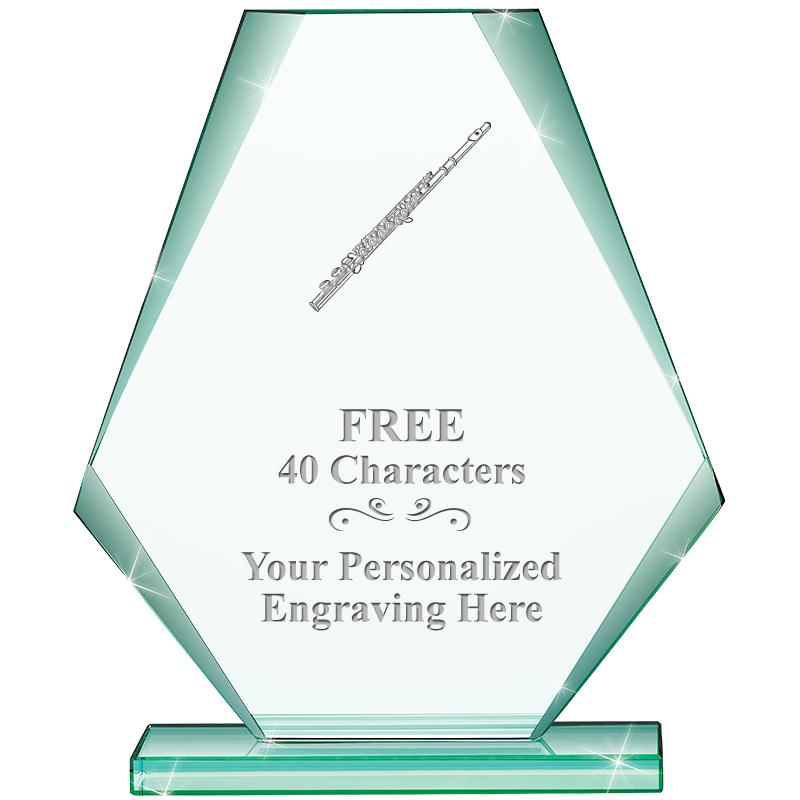 6" JADE PYRAMID CRYSTAL AWARD