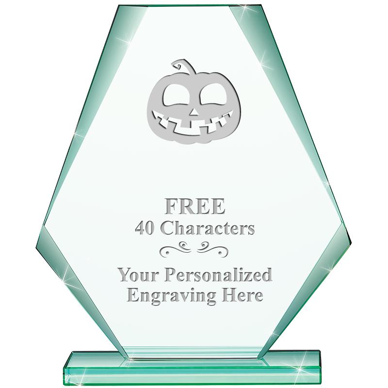 6" JADE PYRAMID CRYSTAL AWARD