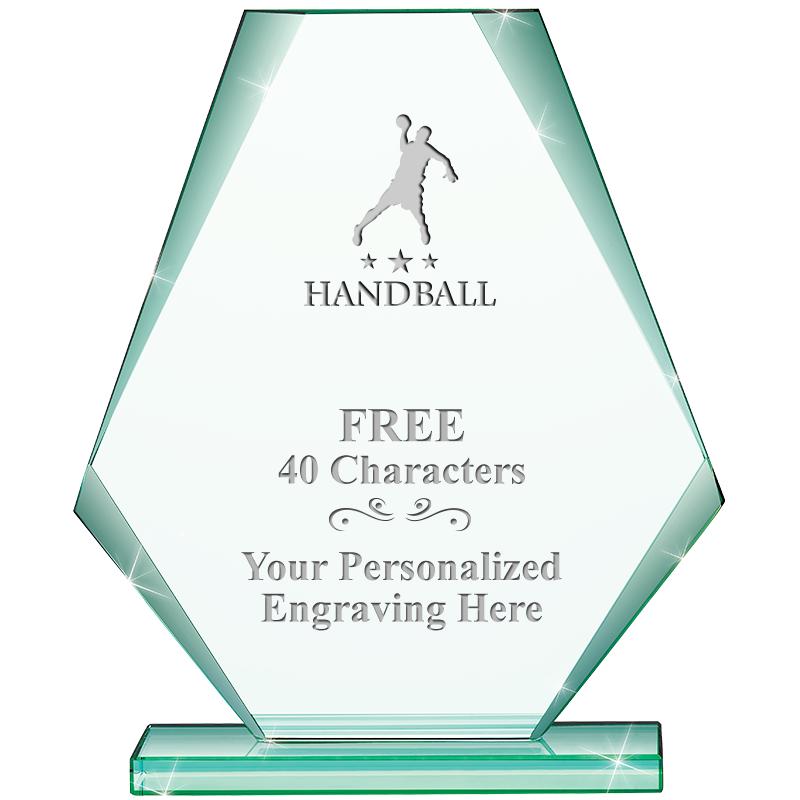 6" JADE PYRAMID CRYSTAL AWARD