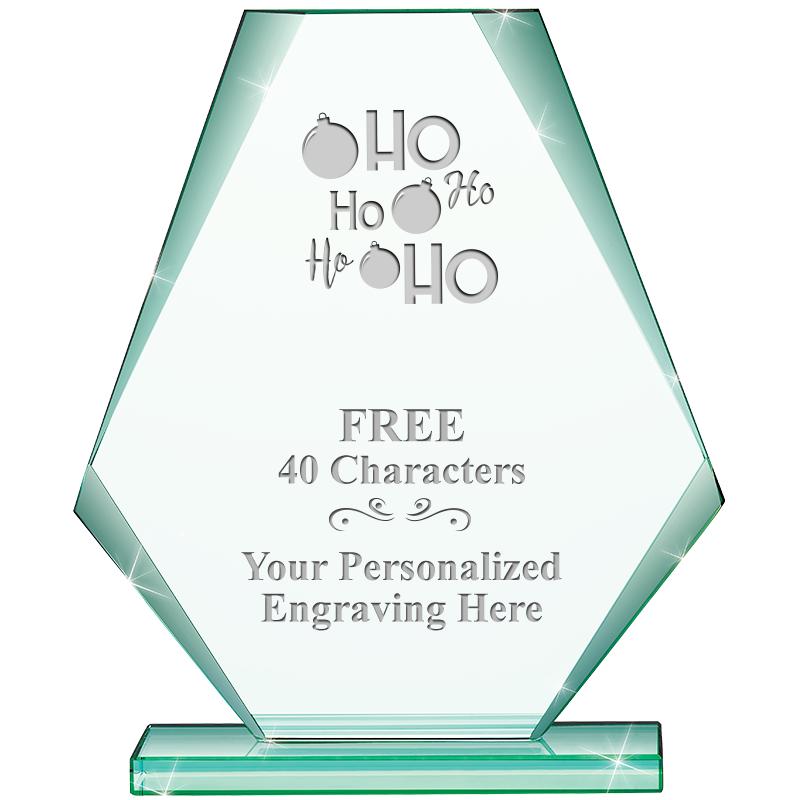 6" JADE PYRAMID CRYSTAL AWARD