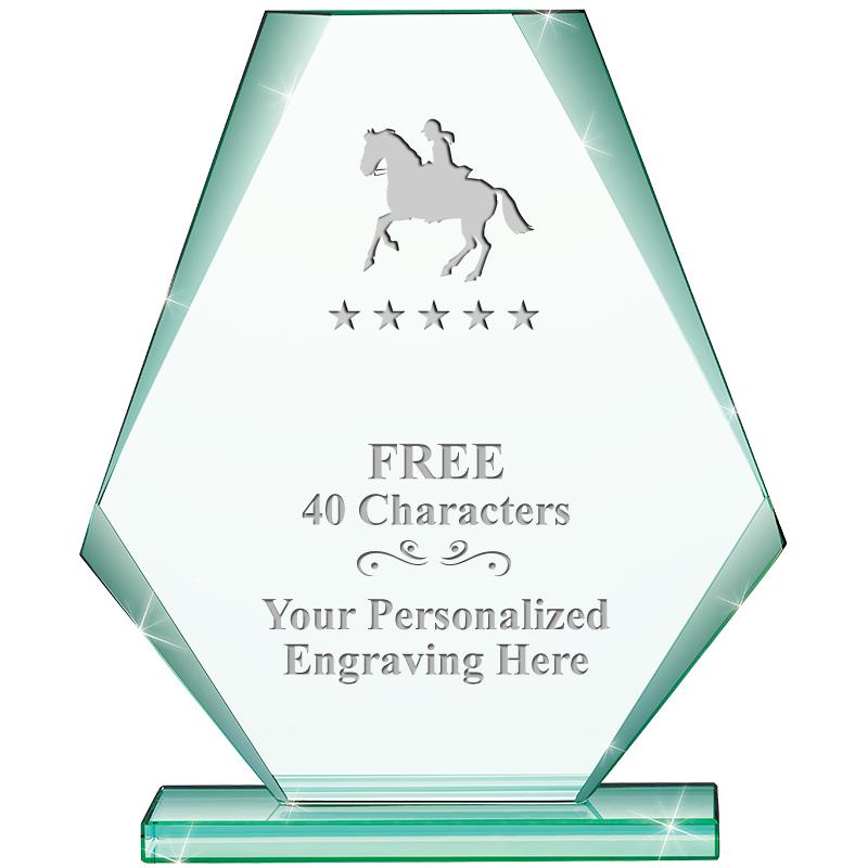 6" JADE PYRAMID CRYSTAL AWARD