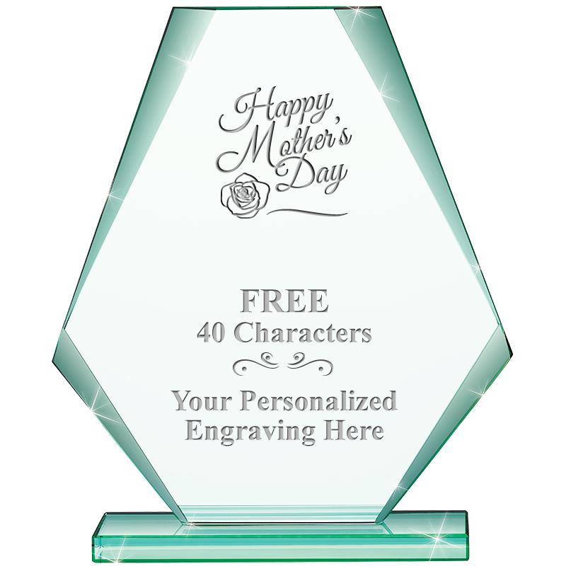 6" JADE PYRAMID CRYSTAL AWARD