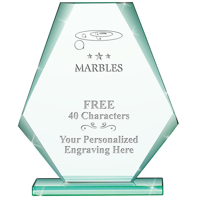 6" JADE PYRAMID CRYSTAL AWARD