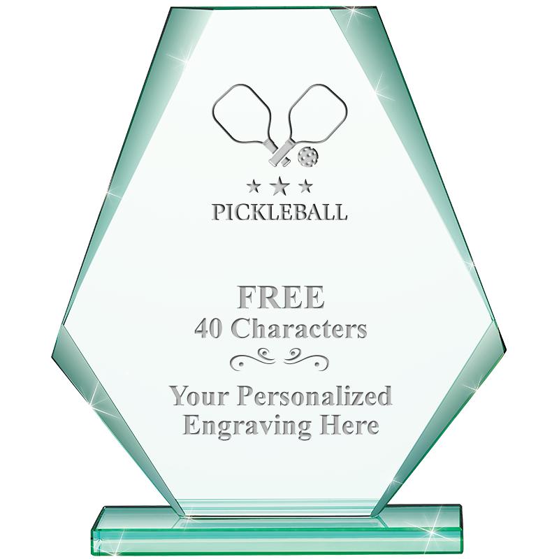 6" JADE PYRAMID CRYSTAL AWARD