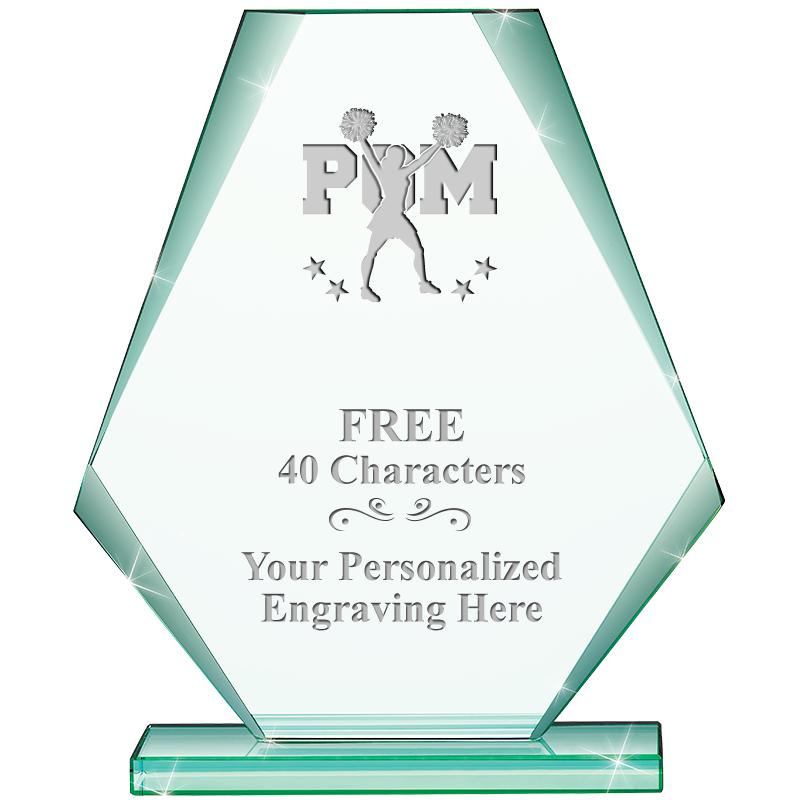 6" JADE PYRAMID CRYSTAL AWARD