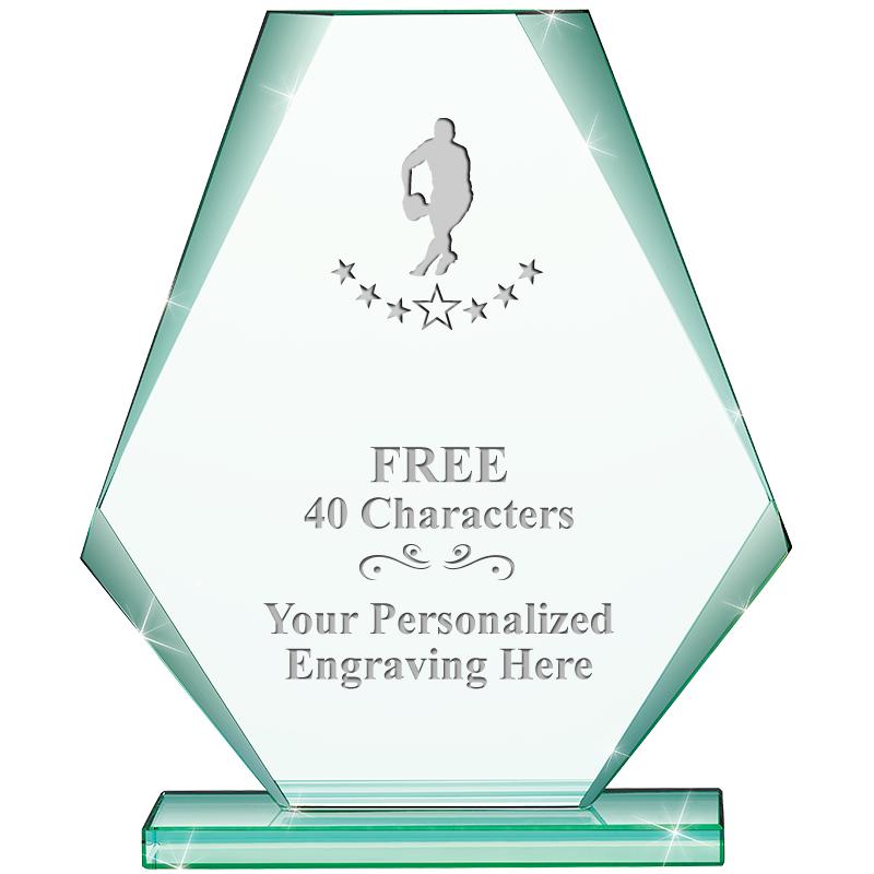 6" JADE PYRAMID CRYSTAL AWARD