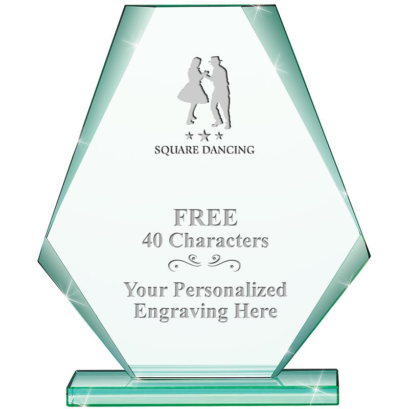 6" JADE PYRAMID CRYSTAL AWARD