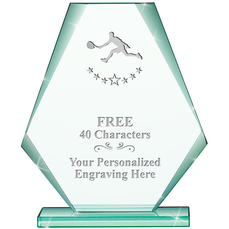 6" JADE PYRAMID CRYSTAL AWARD