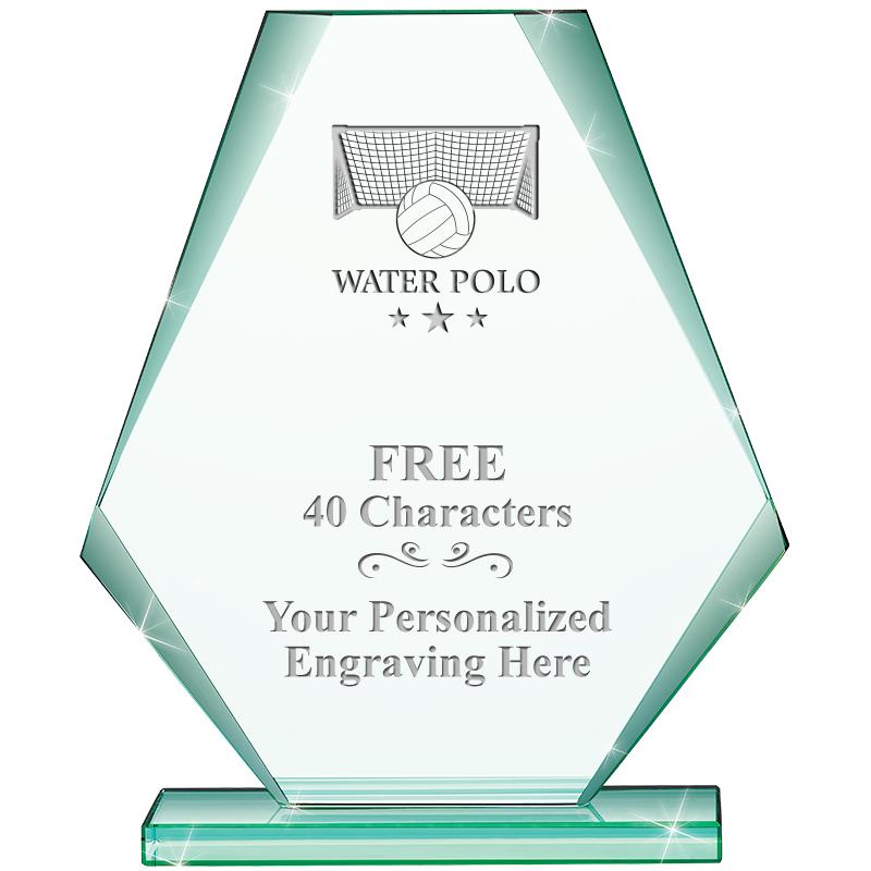 6" JADE PYRAMID CRYSTAL AWARD